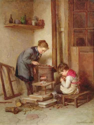 Pieczenie kasztanów, 1882
